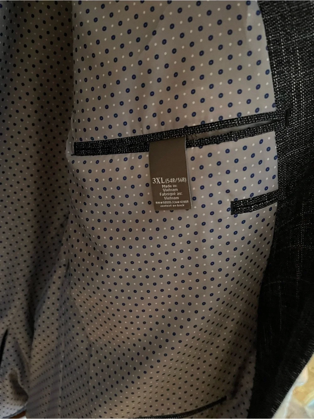 Men's Charcoal Gray Textured Sport Coat Blazer